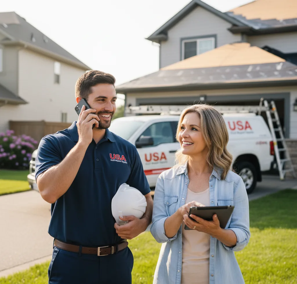 USA Roof Repair Experts customer support in Dassel